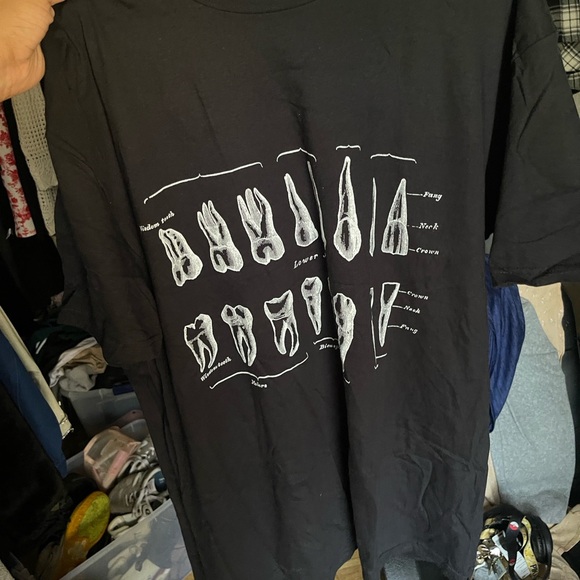 Unisex Human Teeth Anatomy Tee Black Graphic Tee - Picture 3 of 8